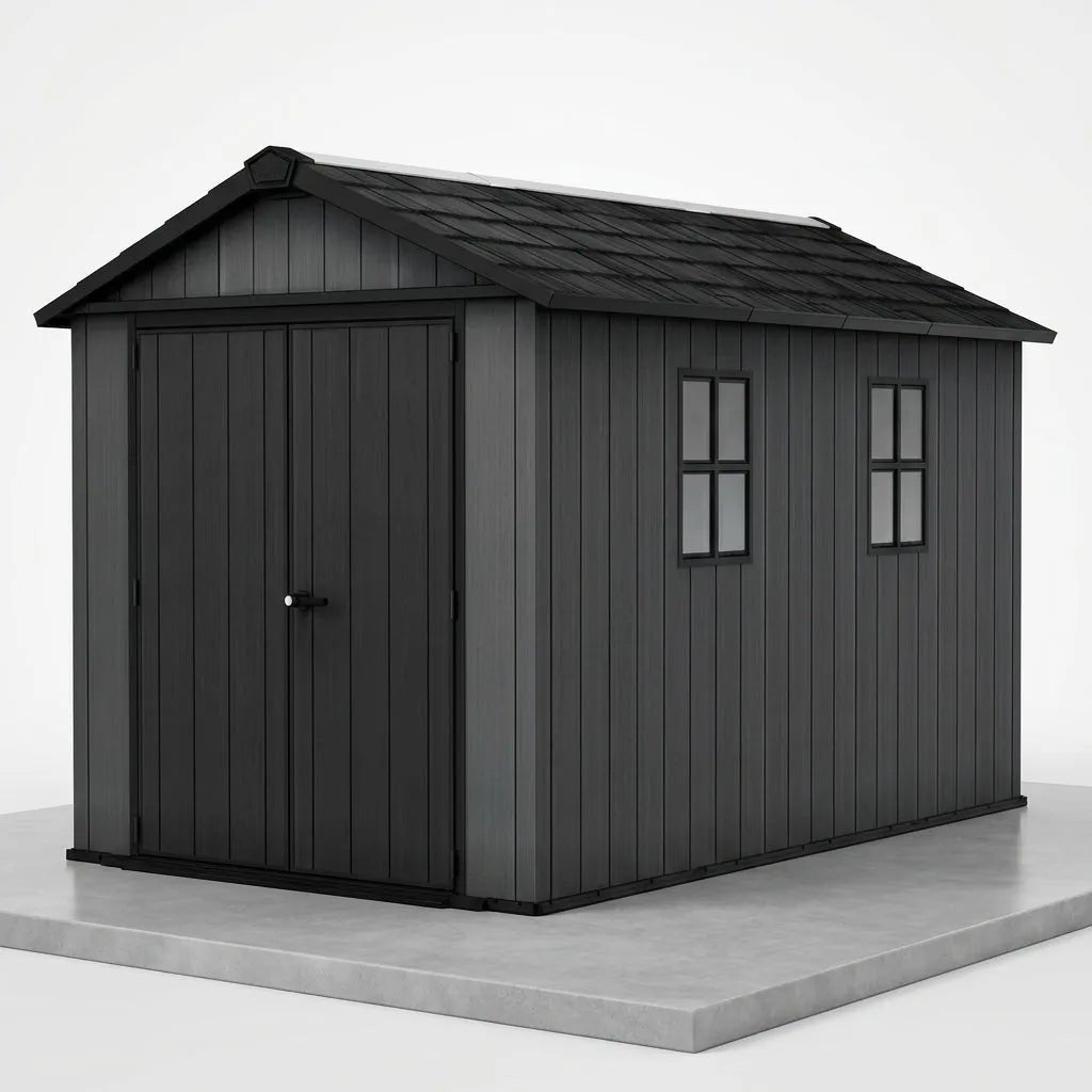 Keter 11’x7.5’ Newton Plus Side Entry Plastic Shed Graphite