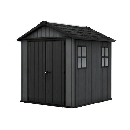 Keter 7’x7.5’ Newton Plus Side Entry Plastic Shed Dark Grey