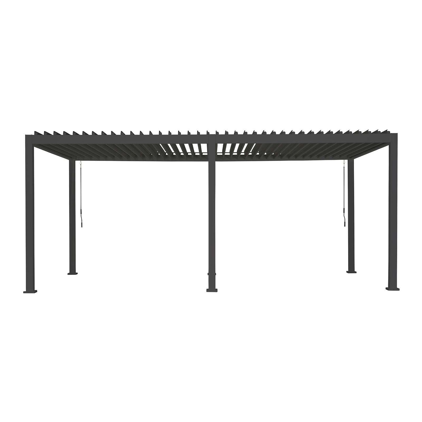 6m x 3m Rectangular Aluminium Louvered Pergola – Grey