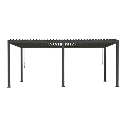 6m x 3m Rectangular Aluminium Louvered Pergola – Grey