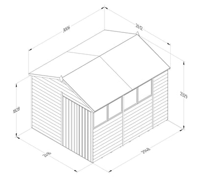 Forest 8 x 10 ft Overlap Shed