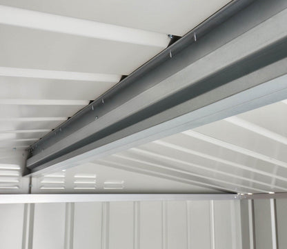 Globel 8 x 3 ft Grey Apex Metal Shed