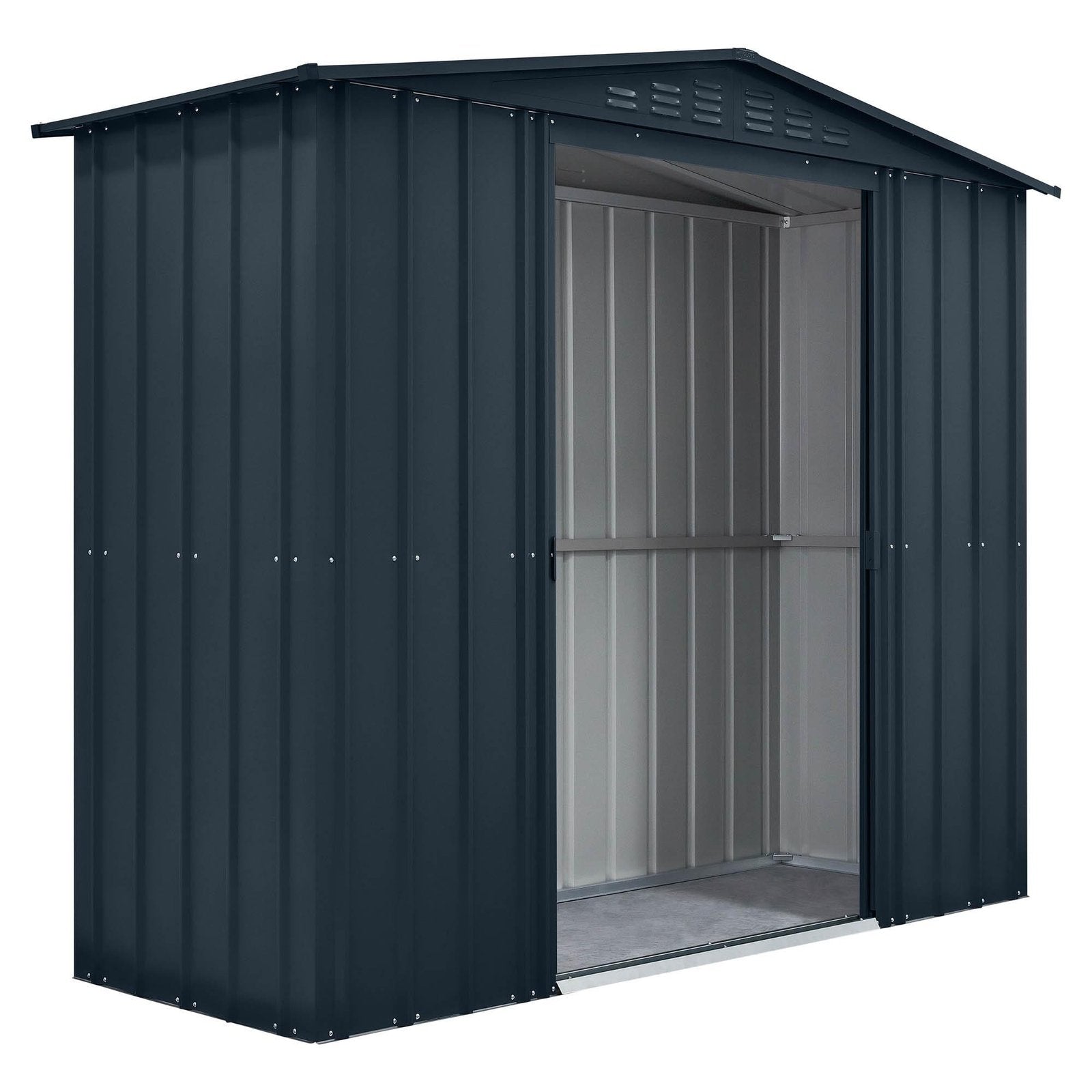 Globel 8 x 3 ft Grey Apex Metal Shed