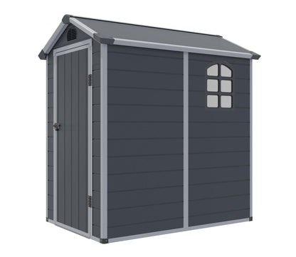 Rowlinson Airevale 4 x 6 ft Dark Grey Plastic Apex Shed