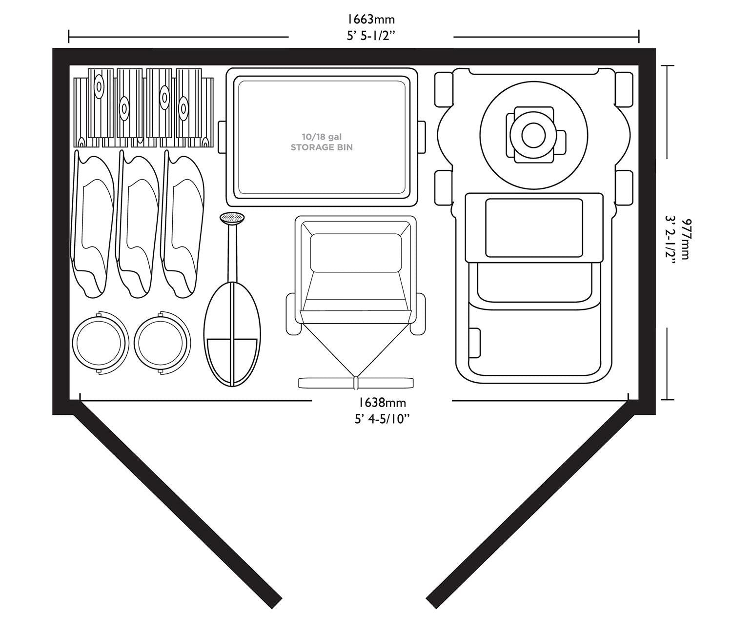 Suncast Moda Stow-Away 6 x 3 ft Storage Shed